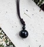 Obsidián dúhový privesok GULIČKA 15mm