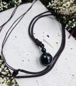 Obsidián dúhový privesok GULIČKA 15mm – Obrázok 2