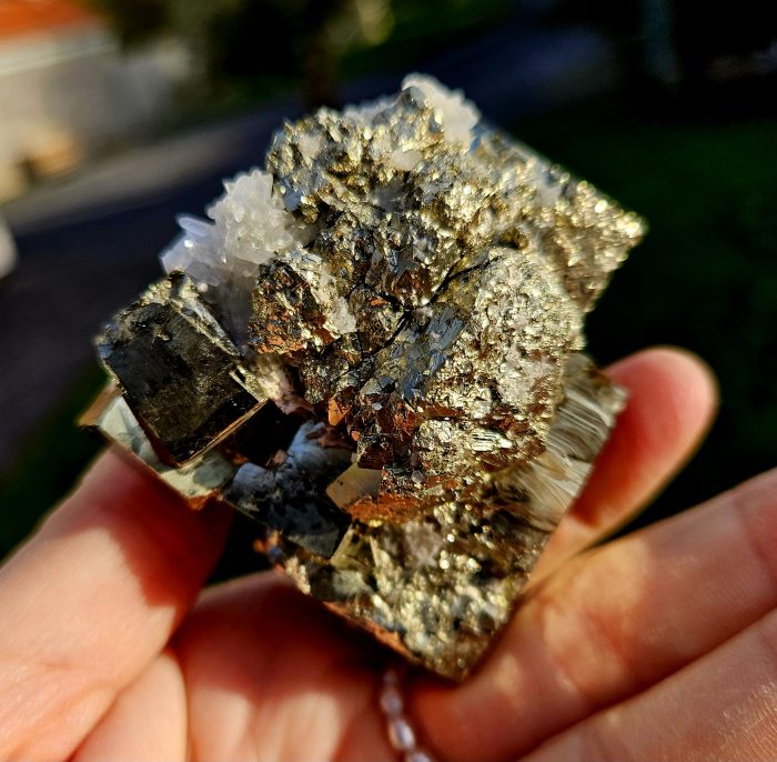 Pyrit kocky s Kremeňom ZBIERKOVÝ KUS – Obrázok 6