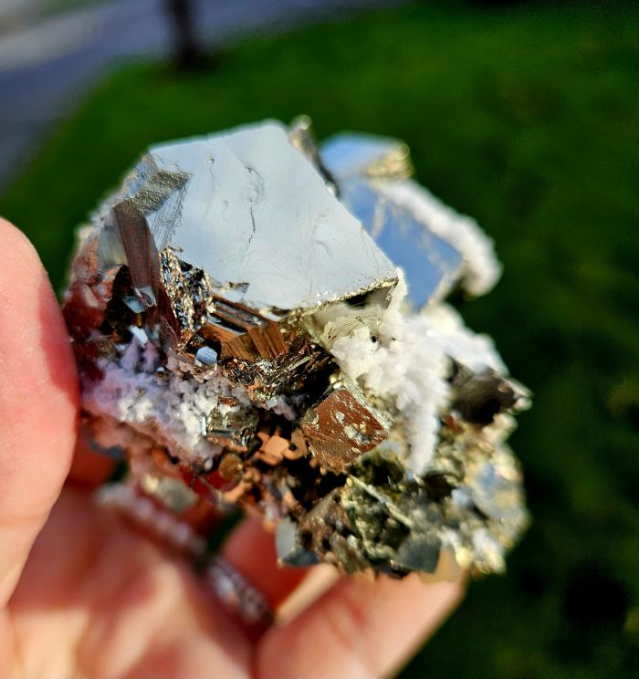 Pyrit kocky s Kremeňom ZBIERKOVÝ KUS – Obrázok 4