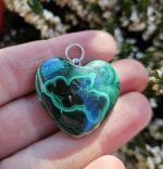 Malachit prívesok Srdce č.10
