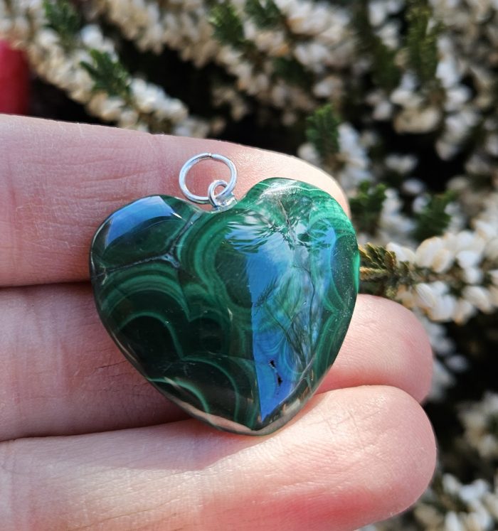 Malachit prívesok Srdce č.10 – Obrázok 2