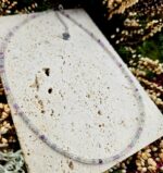 Fluorit náhrdelník 2mm fazetovaný strieborný