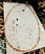 Karneol náhrdelník 2mm fazetovaný strieborný