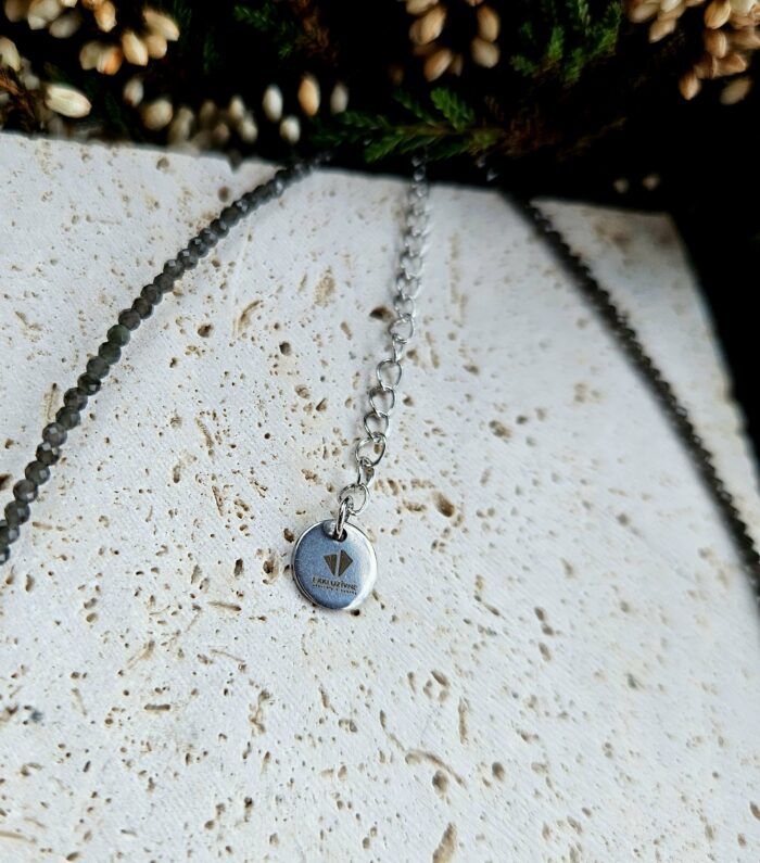 Záhneda náhrdelník 2mm fazetovaný strieborný – Obrázok 2