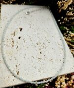 Akvamarín náhrdelník 2mm fazetovaný strieborný