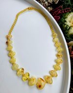 Jantár Exkluzívny náhrdelník SRDIEČKA