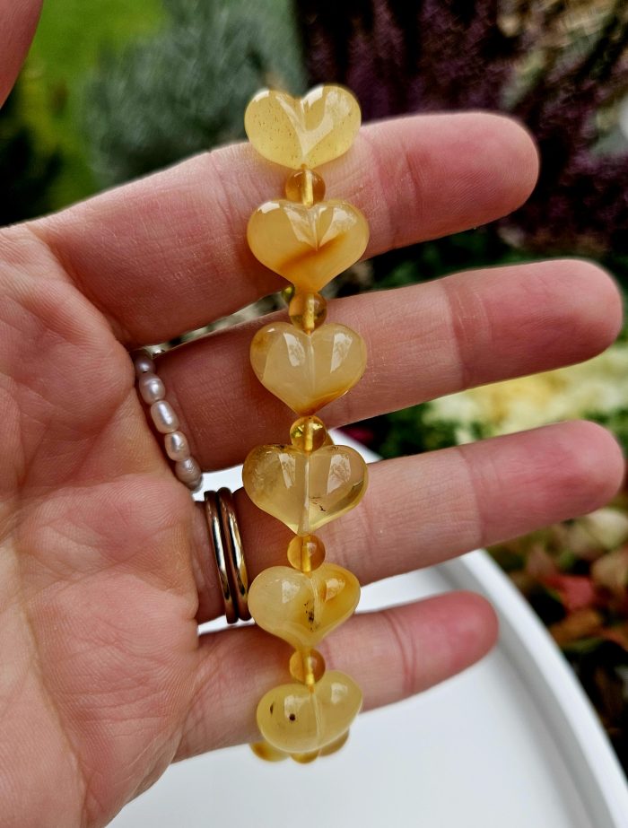 Jantár náramok SRDIEČKA – Obrázok 3