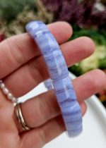 Chalcedón modrý náramok platničkový – Obrázok 3