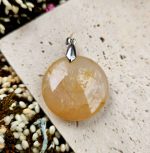 Slnečný kameň prívesok OKRÚHLY č.1