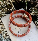 Jaspis červený náramok PLATNIČKOVÝ – Obrázok 4