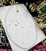 Akvamarín náhrdelník 2mm fazetovaný zlatý