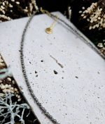 Pyrit náhrdelník 2mm fazetovaný zlatý – Obrázok 2