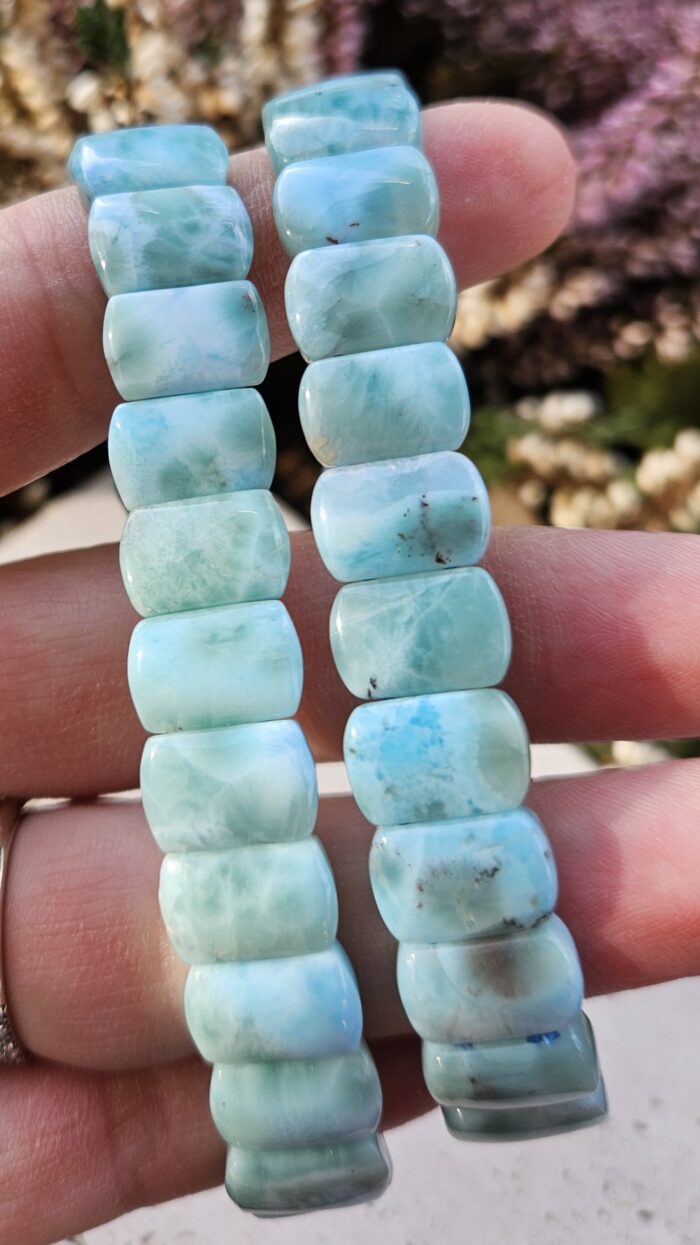 Larimar platničkový náramok – Obrázok 2