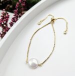 Perly riečne náramok zlatý 10mm