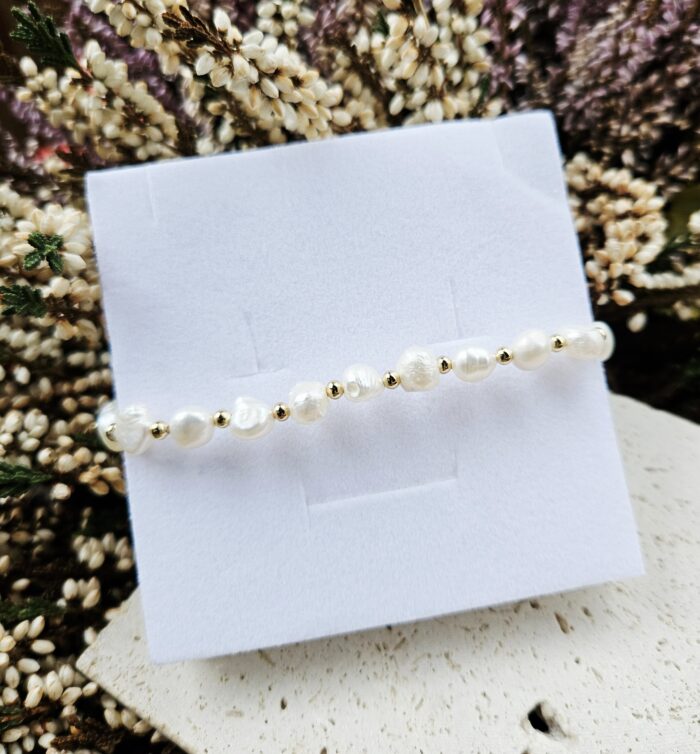 Perly riečne biele nastaviteľný 15-23cm – Obrázok 2