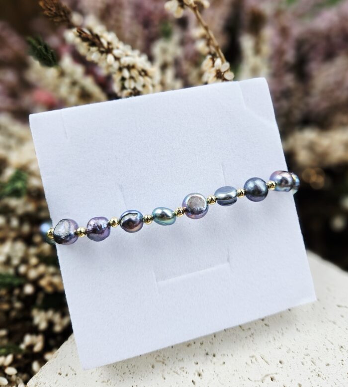 Perly riečne čierne nastaviteľný 15-23cm – Obrázok 2