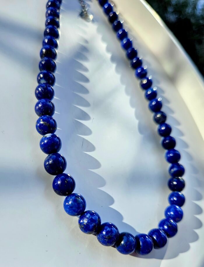 Lapis lazuli náhrdelník 8mm – Obrázok 2
