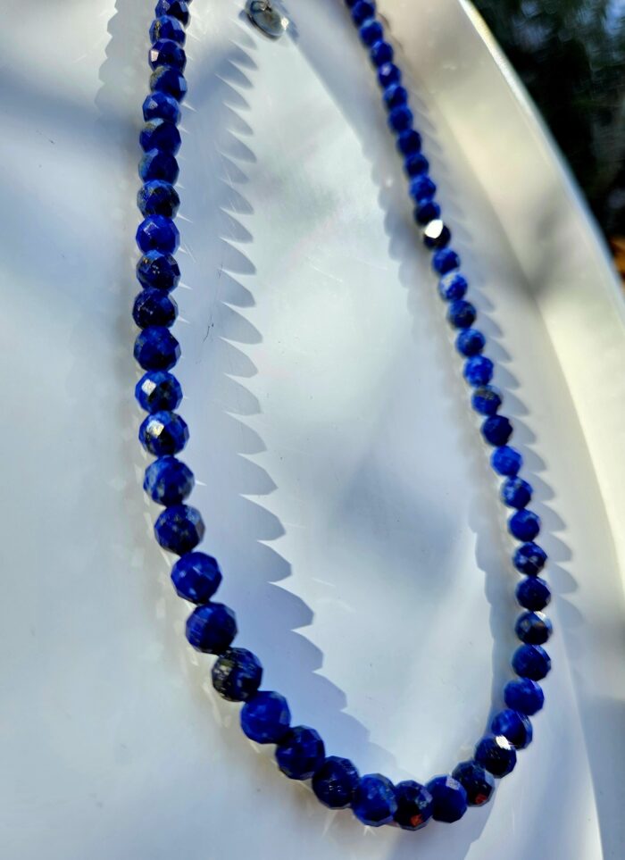 Lapis lazuli náhrdelník 6mm fazetovaný – Obrázok 2