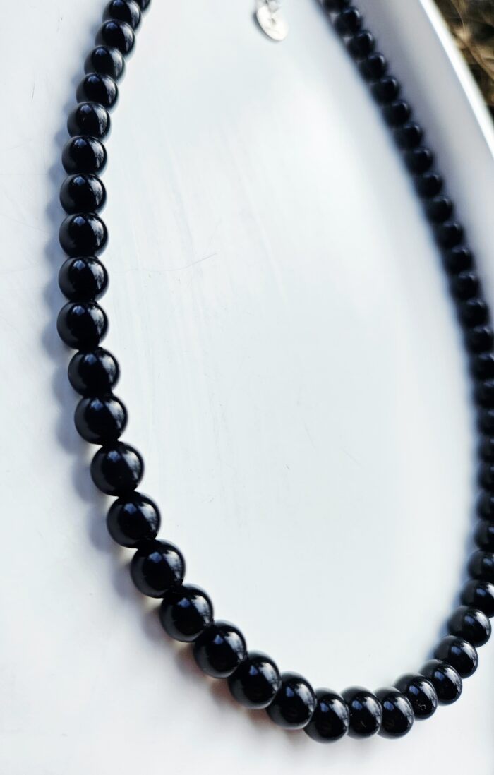 Obsidián dúhový náhrdelník 6mm – Obrázok 2