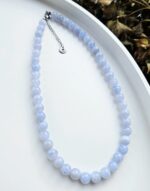 Chalcedón modrý náhrdelník 8mm