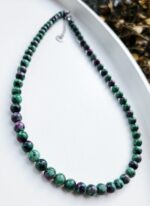 Rubín zoisit náhrdelník 6mm – Obrázok 2