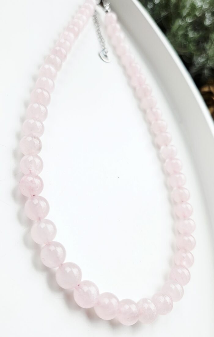 Ruženín náhrdelník 8mm – Obrázok 2