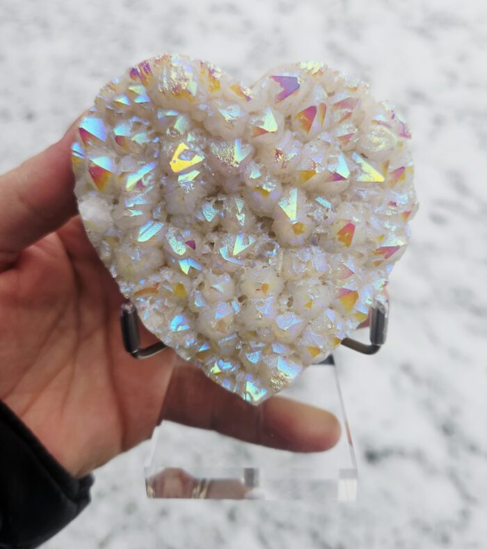 Aqua aura SRDCE na stojane drúza – Obrázok 3