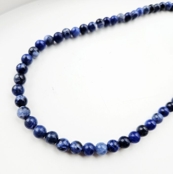 Sodalit náhrdelník 6mm – Obrázok 2