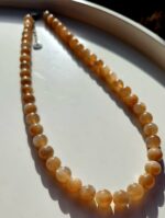 Slnečný kameň náhrdelník 8mm – Obrázok 2