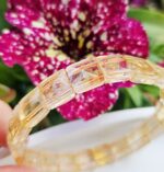 Citrín platničkový náramok kocky 10mm