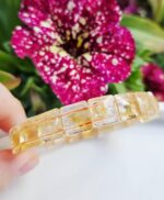 Citrín platničkový náramok kocky 10mm – Obrázok 3