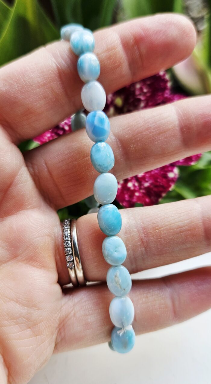 Larimar náramok fazuľkový – Obrázok 2