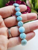 Larimar náramok okrúhly 10mm – Obrázok 2