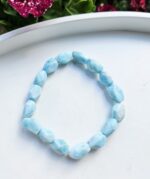 Larimar náramok diamantový tvar 10mm