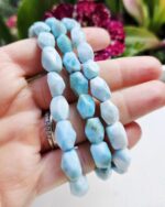 Larimar náramok diamantový tvar 10mm – Obrázok 2