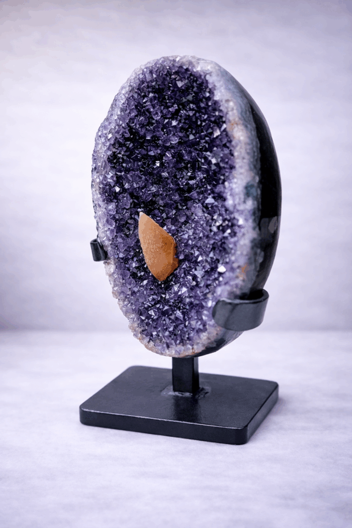 Ametyst s Kalcitom Exluzívna GEODA 950g URUGUAY zbierkový minerál – Obrázok 2