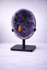 Ametyst s Kalcitom Exluzívna GEODA 950g URUGUAY zbierkový minerál – Obrázok 3