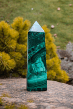 Malachit Obelisk 10cm  č.1 – Obrázok 3