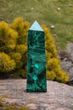 Malachit Obelisk 10cm  č.1 – Obrázok 2