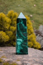 Malachit Obelisk 10cm  č.1 – Obrázok 4