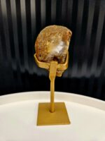 Achát GEODA na zlatom stojane č.4 – Obrázok 3