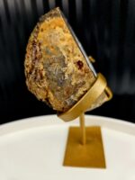 Achát GEODA na zlatom stojane č.7 – Obrázok 3