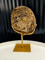 Achát GEODA na zlatom stojane č.7 – Obrázok 4