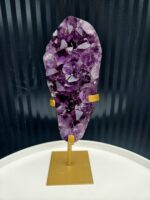 Ametyst drúza na zlatom stojane 1,57kg