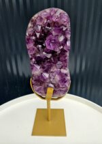Ametyst drúza na zlatom stojane 1,67kg – Obrázok 2
