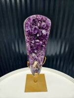 Ametyst drúza na zlatom stojane 1,26kg – Obrázok 2
