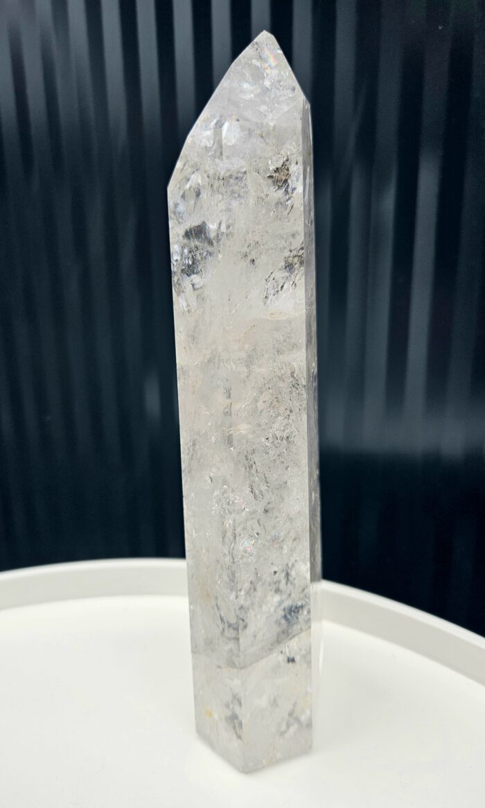 Krištáľ obelisk / generátor : 950g / 21,5cm – Obrázok 3