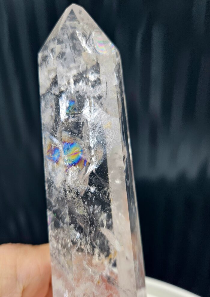 Krištáľ obelisk / generátor : 740g / 23,5cm – Obrázok 2