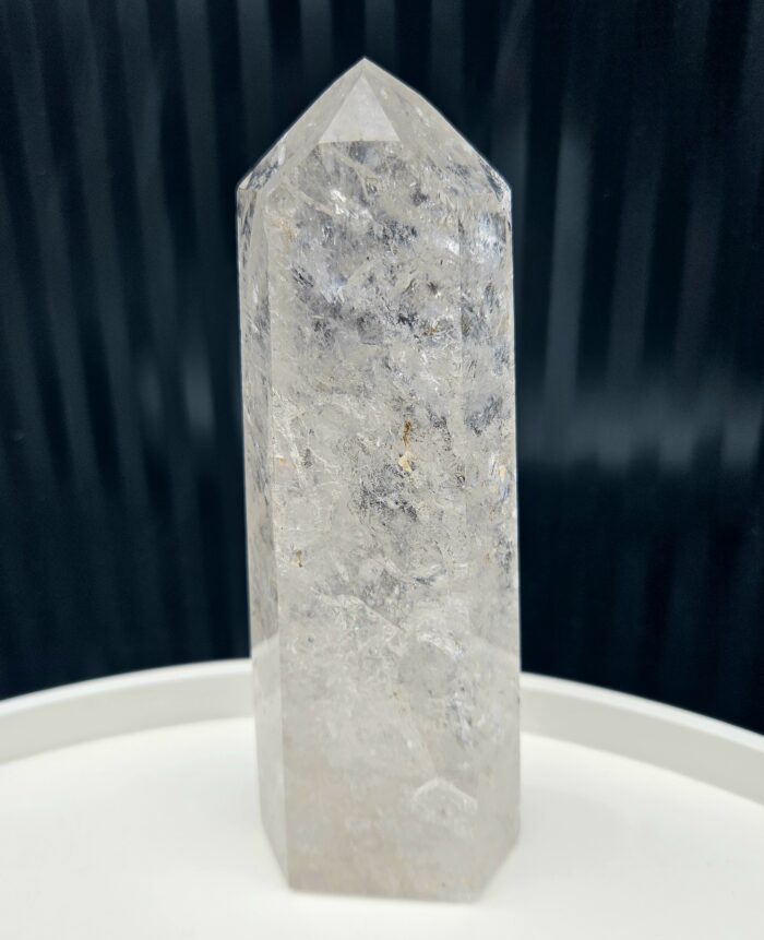 Krištáľ obelisk / generátor : 590g / 17cm – Obrázok 4